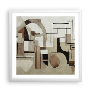 Poster in einem weißen Rahmen - Stadtbild 2.0 - 50x50 cm