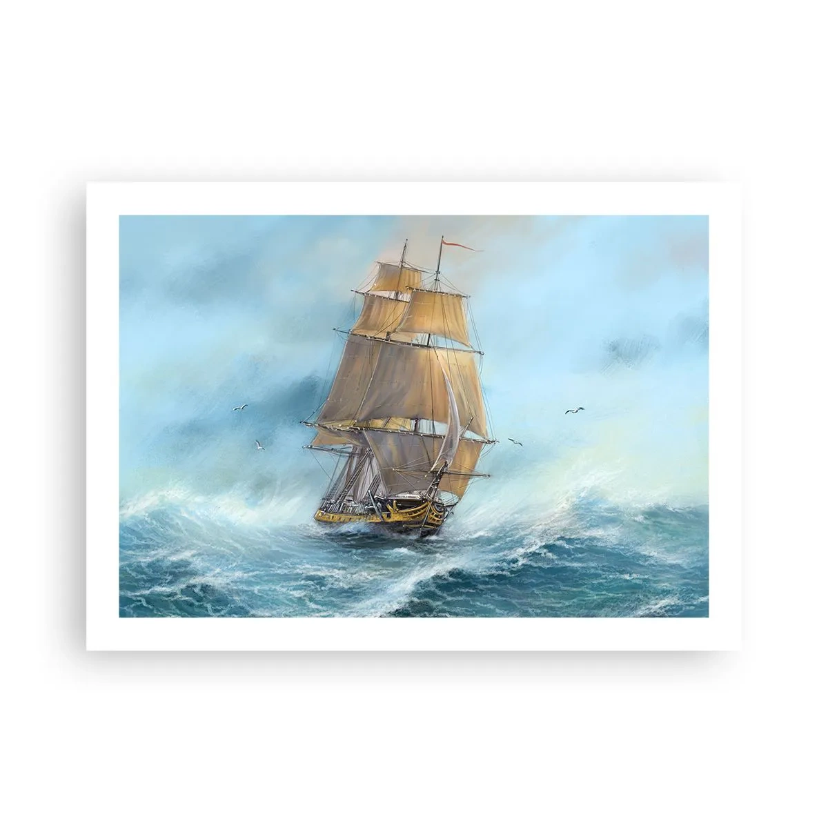 Poster - Über die Wellen gleiten - 70x50 cm