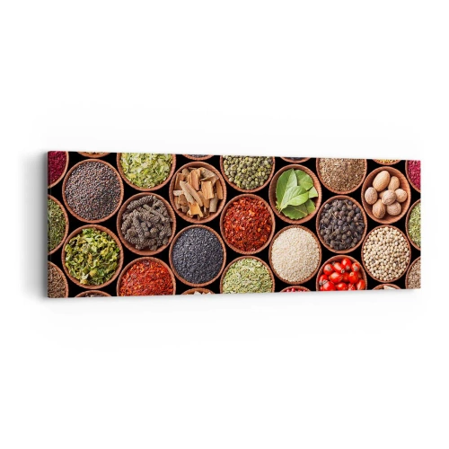 Bild auf Leinwand - Leinwandbild - Alle Aromen der Welt - 90x30 cm