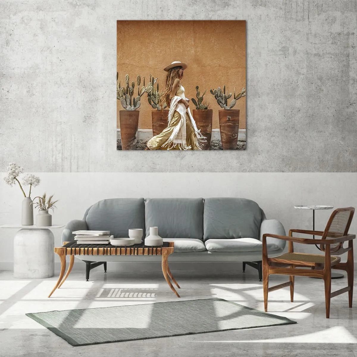 Glasbild - Bild auf glas - Hippie-Stil - 60x60 cm