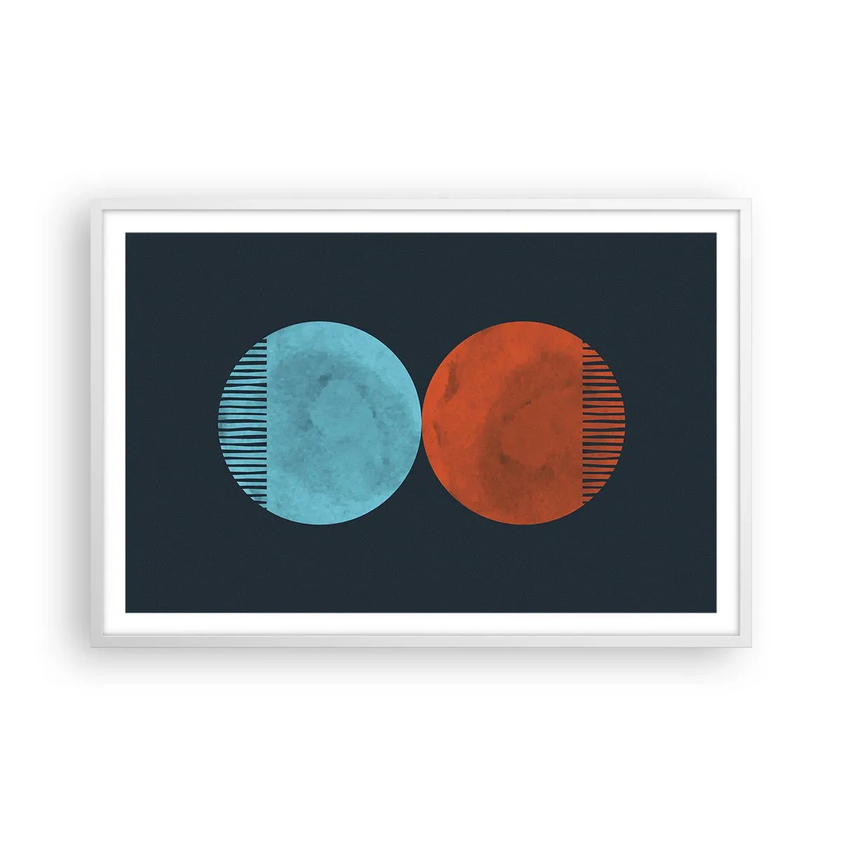 Poster in einem weißen Rahmen - Nur Geometrie? - 91x61 cm