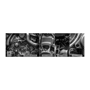 Fototapeten Muster Selbstklebend Deluxe Sticker - Die Poesie der Mechanik - Motor, Mechaniker, Metall - 100x30 cm