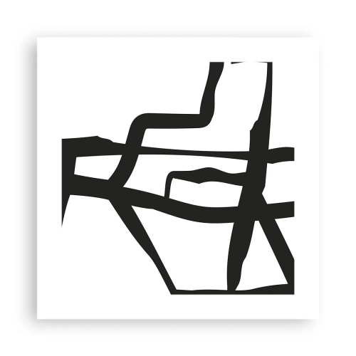 Poster - Schwarz-Weiß-Design - 40x40 cm