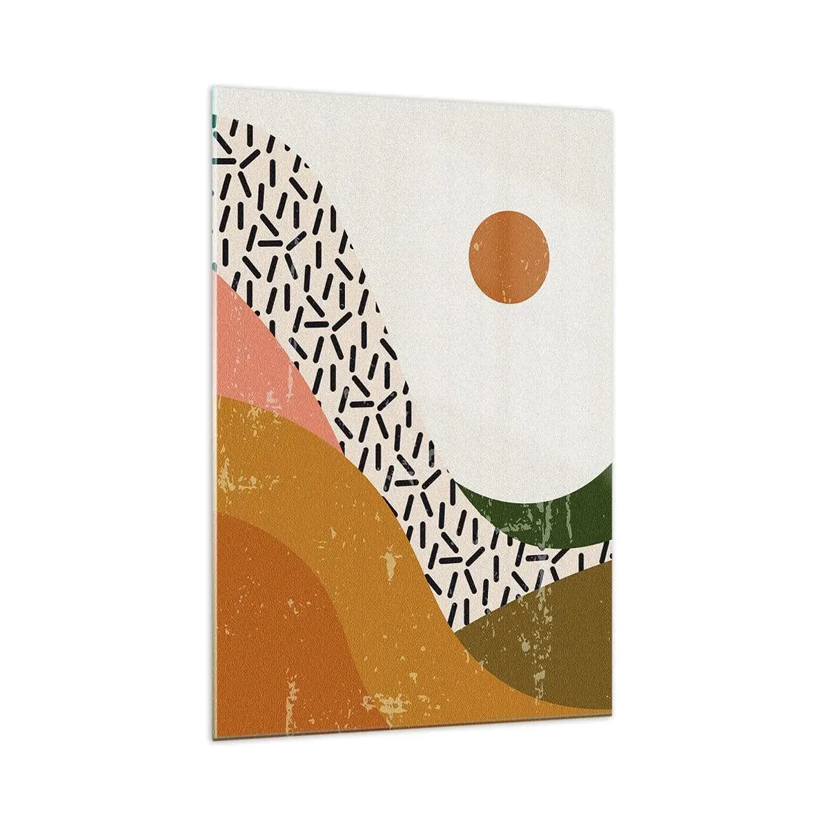 Glasbild - Bild auf glas - Solare Abstraktion - 70x100 cm