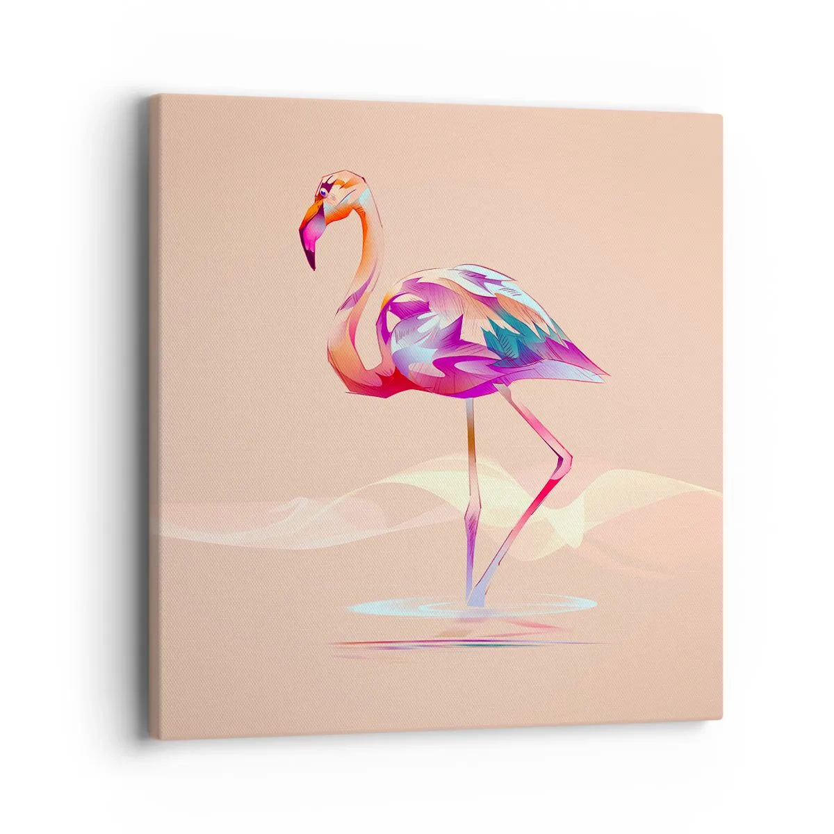 Bild auf Leinwand - Leinwandbild - Der Vogel der guten Gefühle - 40x40 cm