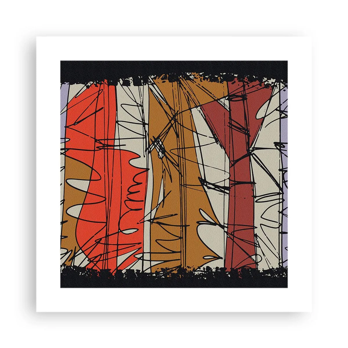 Poster - Spontane Komposition - 40x40 cm