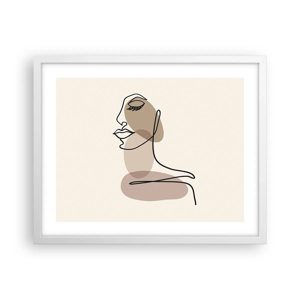 Poster in einem weißen Rahmen - Sich selbst zugehört - 50x40 cm