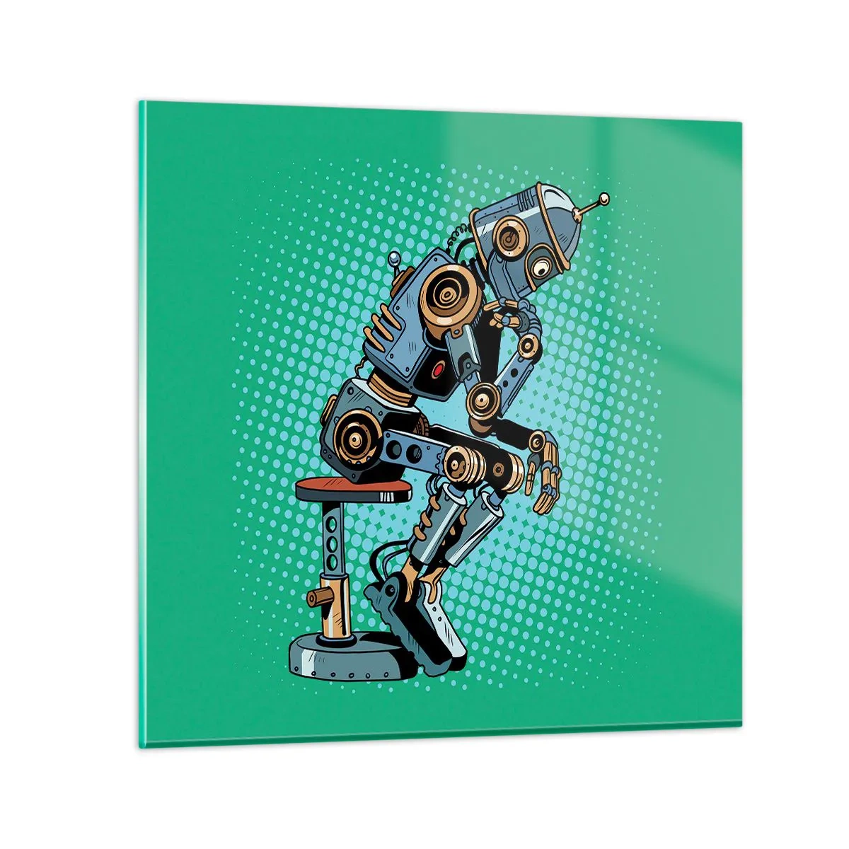 Glasbild - Bild auf glas - Über der Essenz des Seins - 60x60 cm