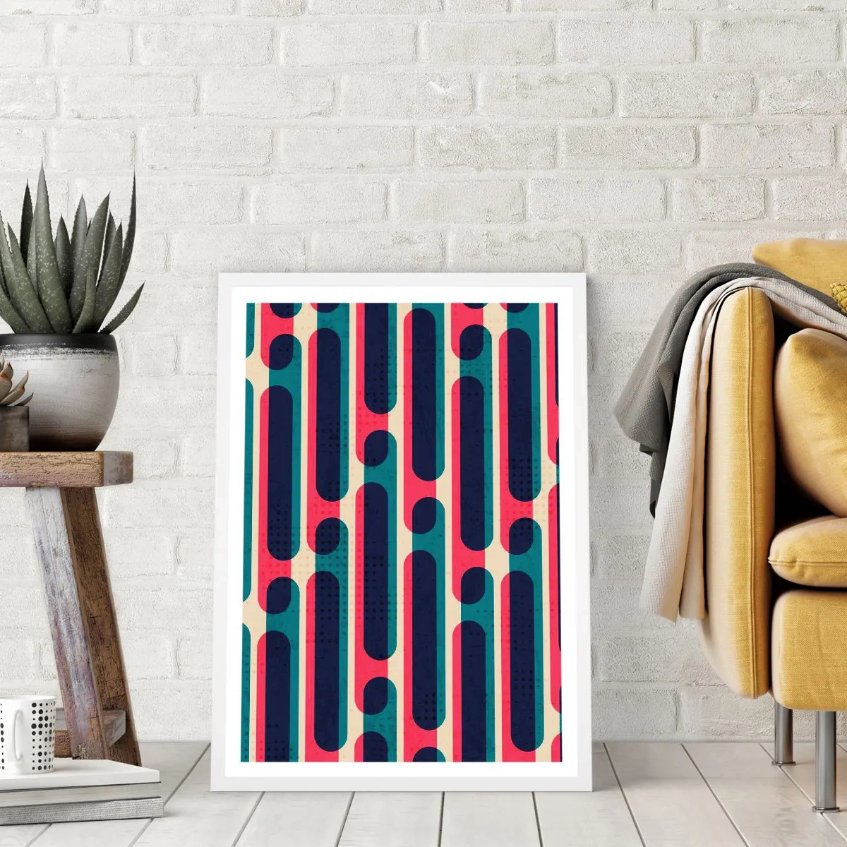 Poster in einem weißen Rahmen - In die Tiefe und vorwärts - 50x70 cm