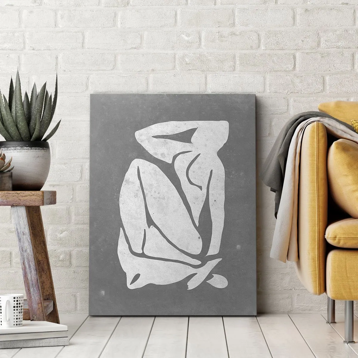 Bild auf Leinwand - Leinwandbild - In Gedanken versunken - 65x120 cm