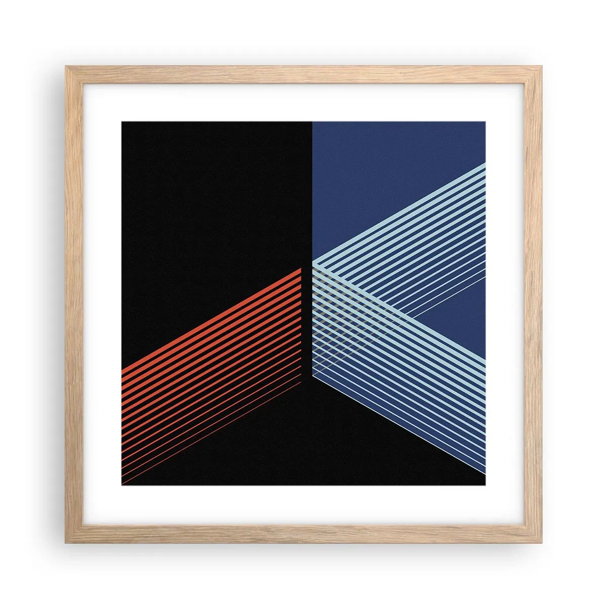 Poster in einem Rahmen aus heller Eiche - Eine einfache Geschichte - 40x40 cm