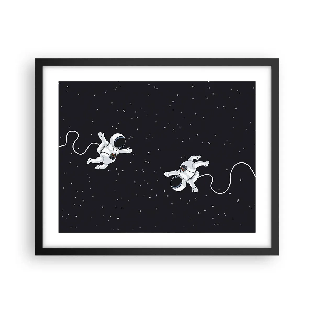 Poster in einem schwarzem Rahmen - Kosmischer Tanz - 50x40 cm