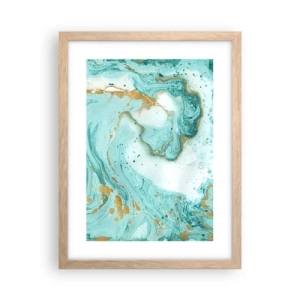 Poster in einem Rahmen aus heller Eiche - Unter der großen Welle der Edo-Ära - 30x40 cm