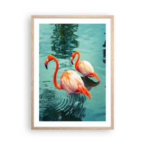 Poster in einem Rahmen aus heller Eiche - Wir sind jetzt in Mode - 50x70 cm