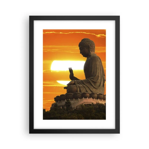 Poster in einem schwarzem Rahmen - Keine Angst vor der Welt - 30x40 cm