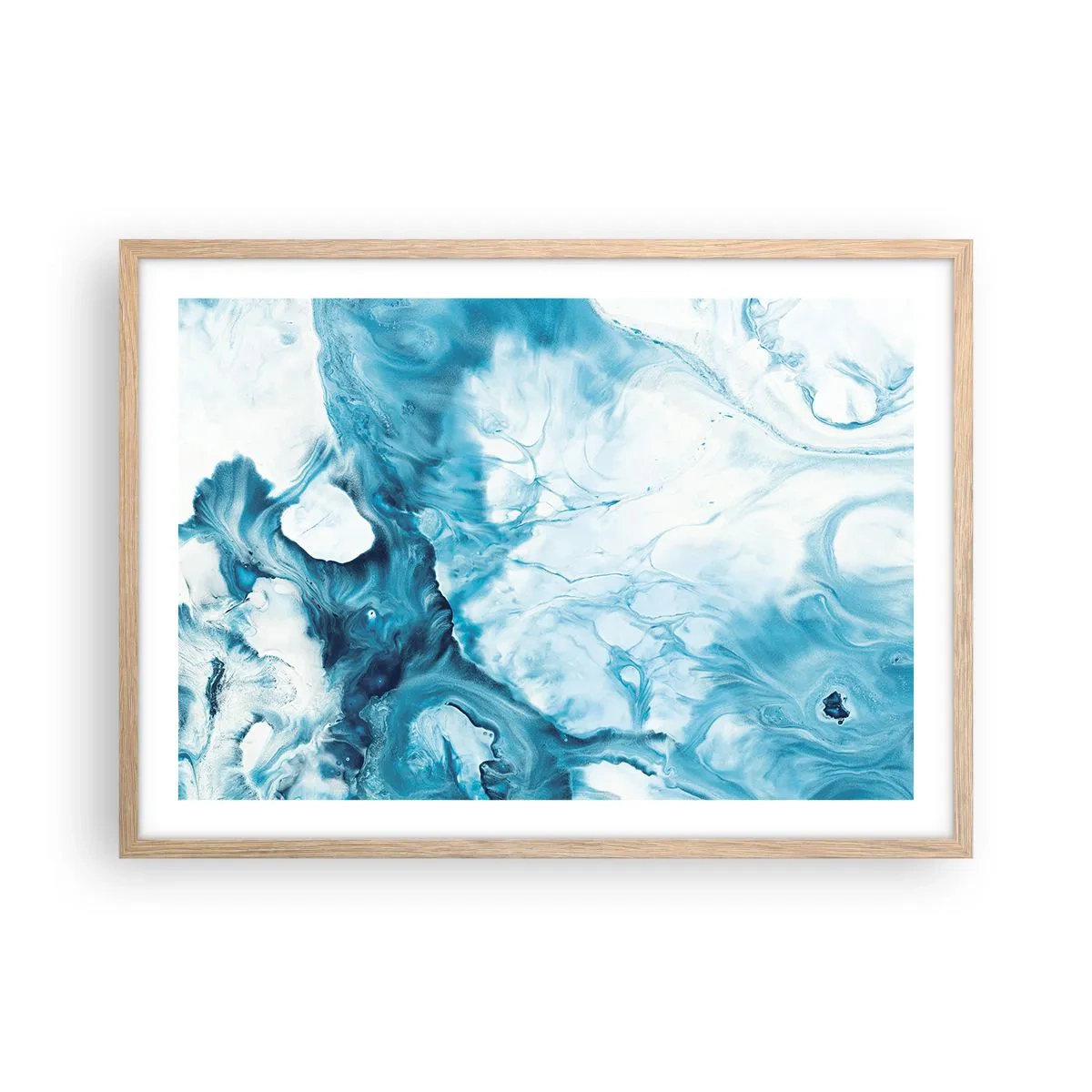 Poster in einem Rahmen aus heller Eiche - Blaues Konzert - 70x50 cm
