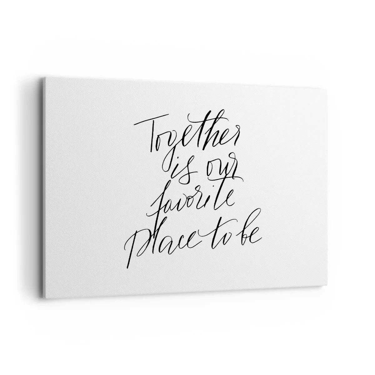 Bild auf Leinwand - Leinwandbild - Typografische Inschrift im eleganten Stil auf weißem Hintergrund - 120x80cm - Fühlst du das auch? - Moderne Wanddekoration für Wohnzimmer und Schlafzimmer ARTTOR