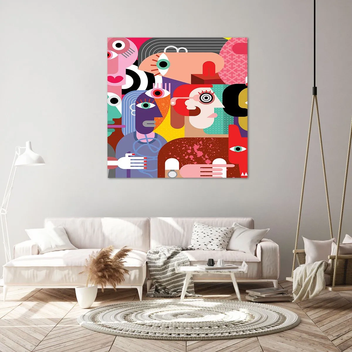 Bild auf Leinwand - Leinwandbild - Wir sind von Herrn Picasso - 40x40 cm