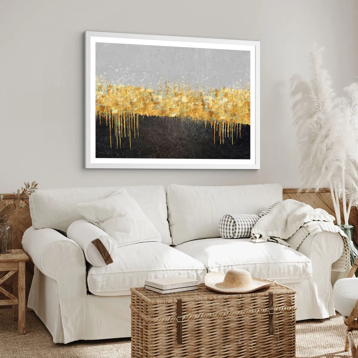 Poster in einem weißen Rahmen - Nach innen und nach oben - 100x70 cm