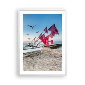 Poster in einem weißen Rahmen - Wohlverdiente Ruhe - 50x70 cm