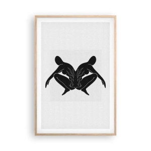 Poster in einem Rahmen aus heller Eiche - Gemeinsame Seele - 61x91 cm