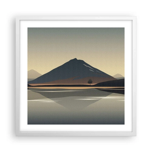 Poster in einem weißen Rahmen - Spiegelreflexion - 50x50 cm
