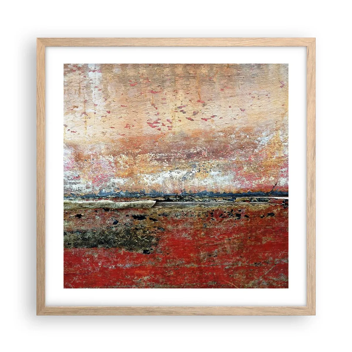 Poster in einem Rahmen aus heller Eiche - Vielleicht liegt es am Meer - 50x50 cm