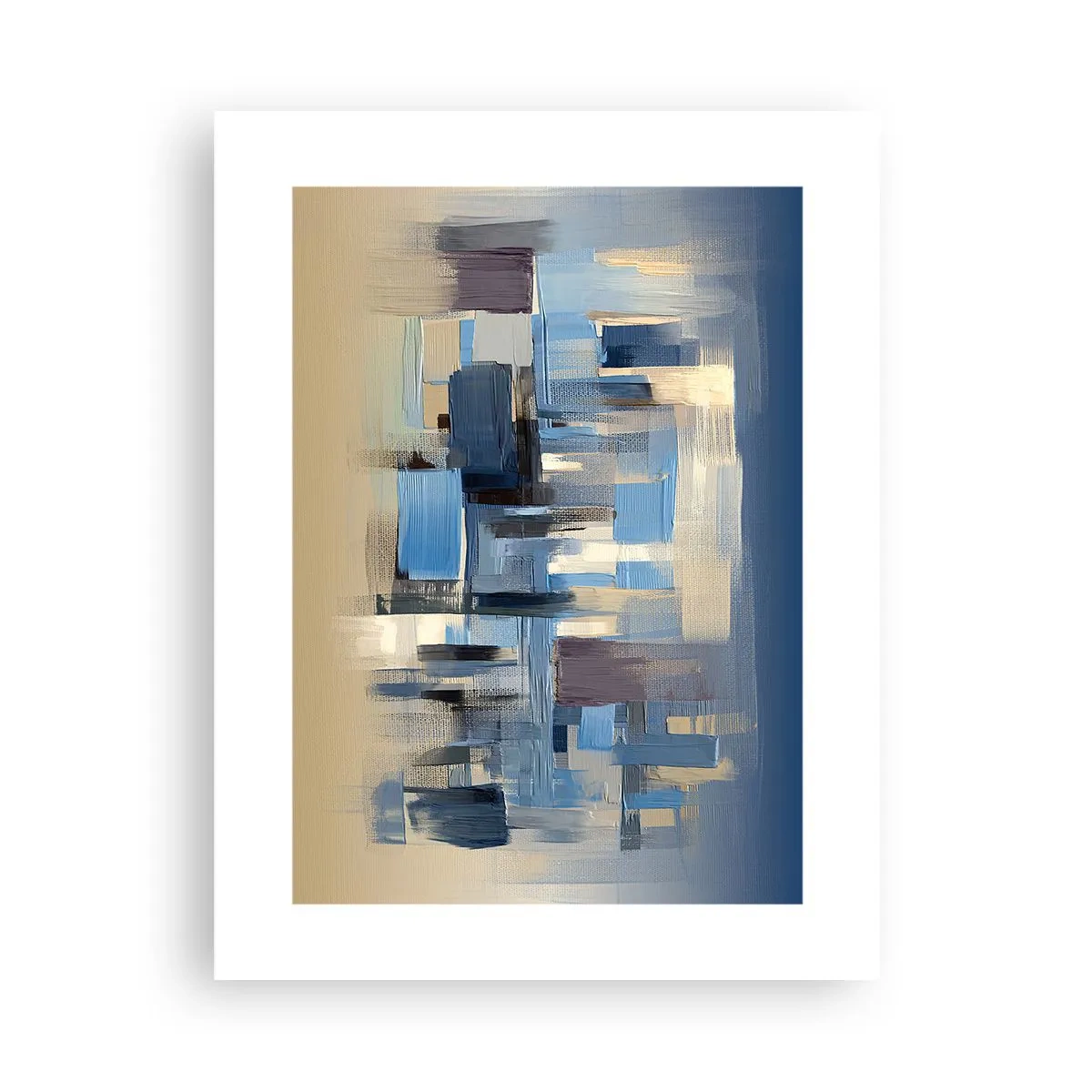 Poster - Blaue Konstruktion - 30x40 cm