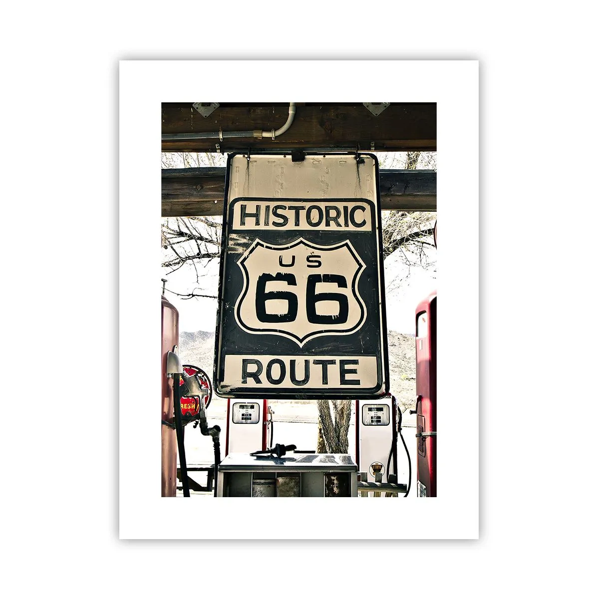 Poster - Amerikanische Retro-Reise - 30x40 cm