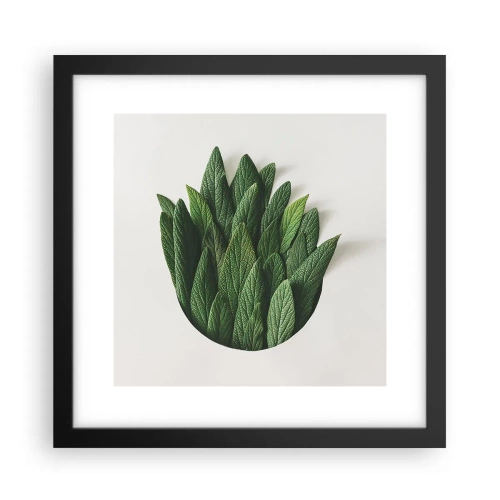 Poster in einem schwarzem Rahmen - Ungebremste Neugier - 30x30 cm