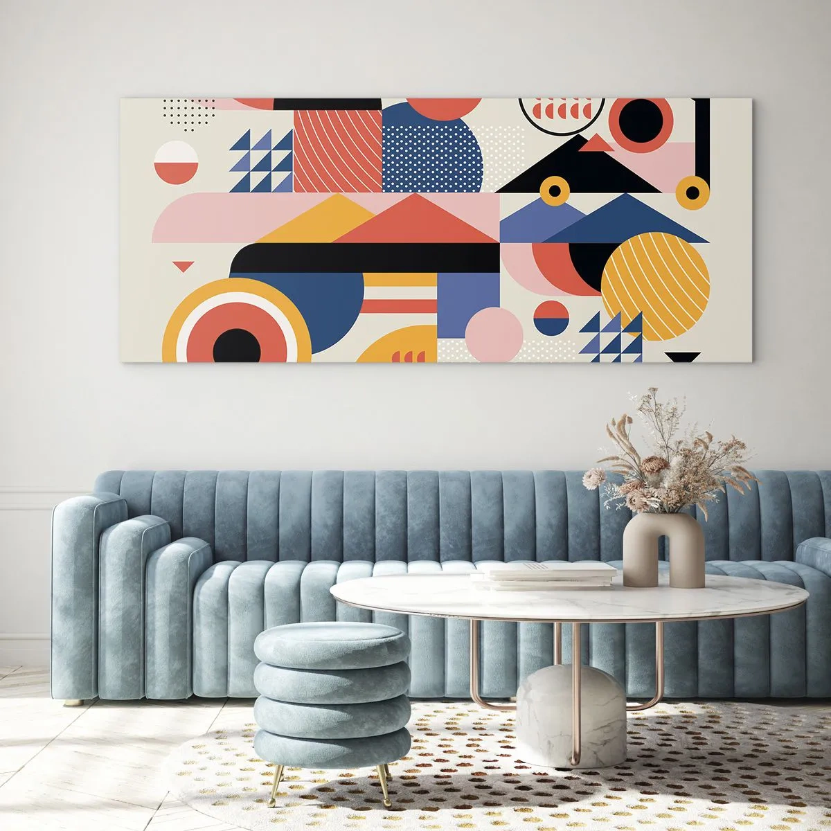 Glasbild - Bild auf glas - Komposition: Na, los, spiel! - 100x40 cm