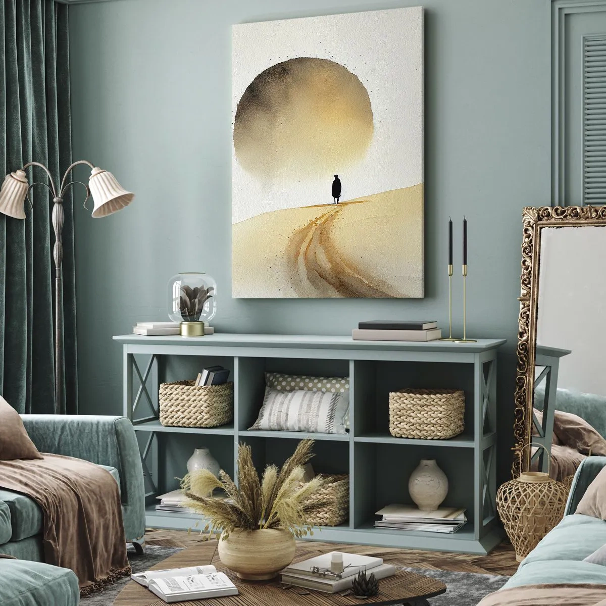 Bild auf Leinwand - Leinwandbild - Immer sehnsüchtig - 55x100 cm