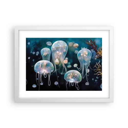 Poster in einem weißen Rahmen - Unterwasserball - 40x30 cm