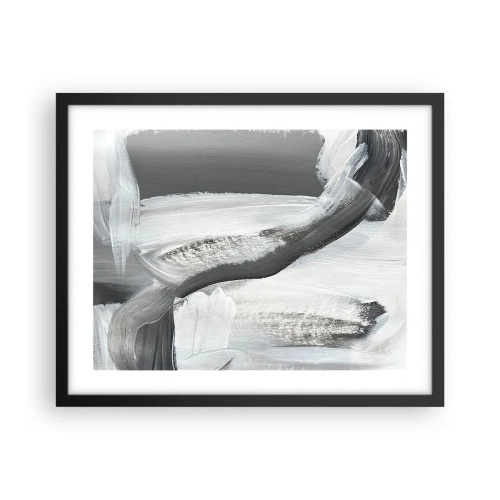 Poster in einem schwarzem Rahmen - Entscheidender Schritt - 50x40 cm