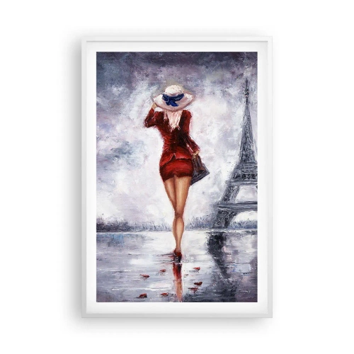 Poster in einem weißen Rahmen - Pariser Symbole - 61x91 cm