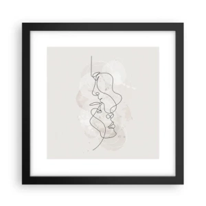Poster in einem schwarzem Rahmen - Verstrickt in eine Umarmung - 30x30 cm