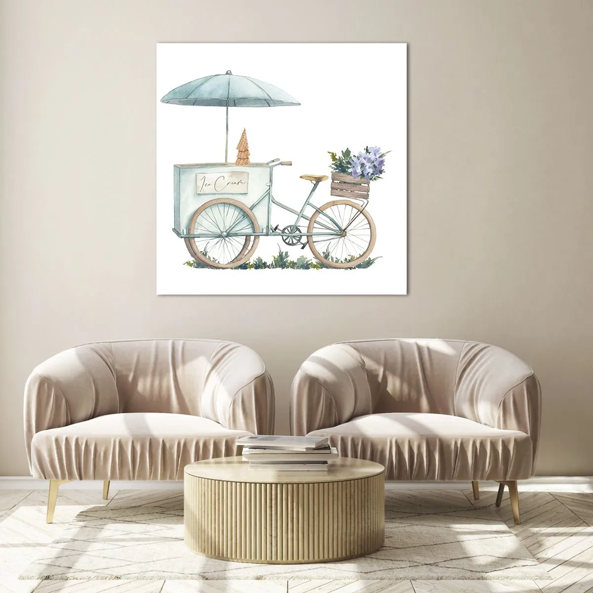 Glasbild - Bild auf glas - Süße Erinnerung an den Sommer - 40x40 cm