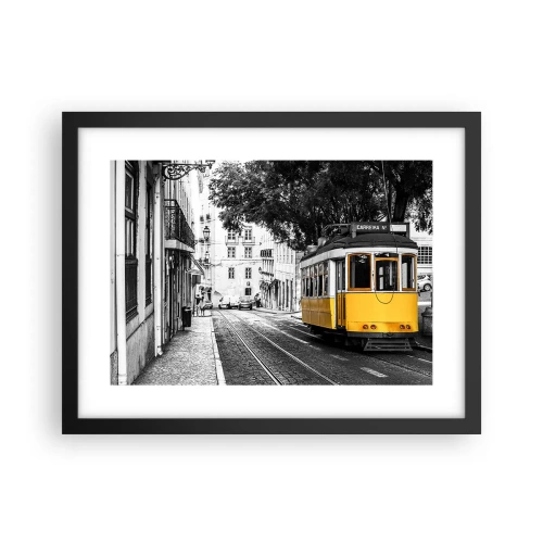 Poster in einem schwarzem Rahmen - Und Fado im Hintergrund - 40x30 cm