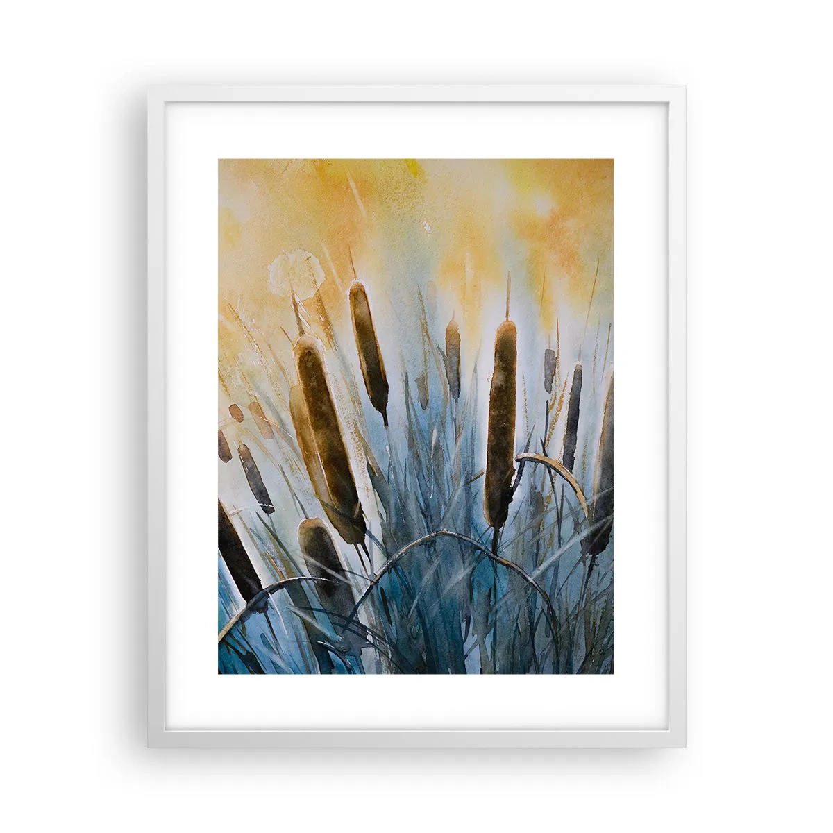 Poster in einem weißen Rahmen - Die Kälte des Wassers, die Hitze der Sonne - 40x50 cm