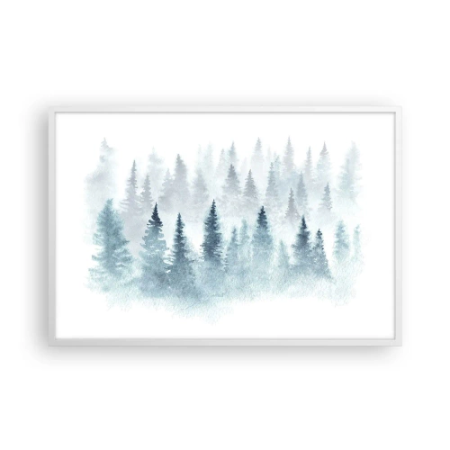 Poster in einem weißen Rahmen - In Nebel gehüllt - 91x61 cm
