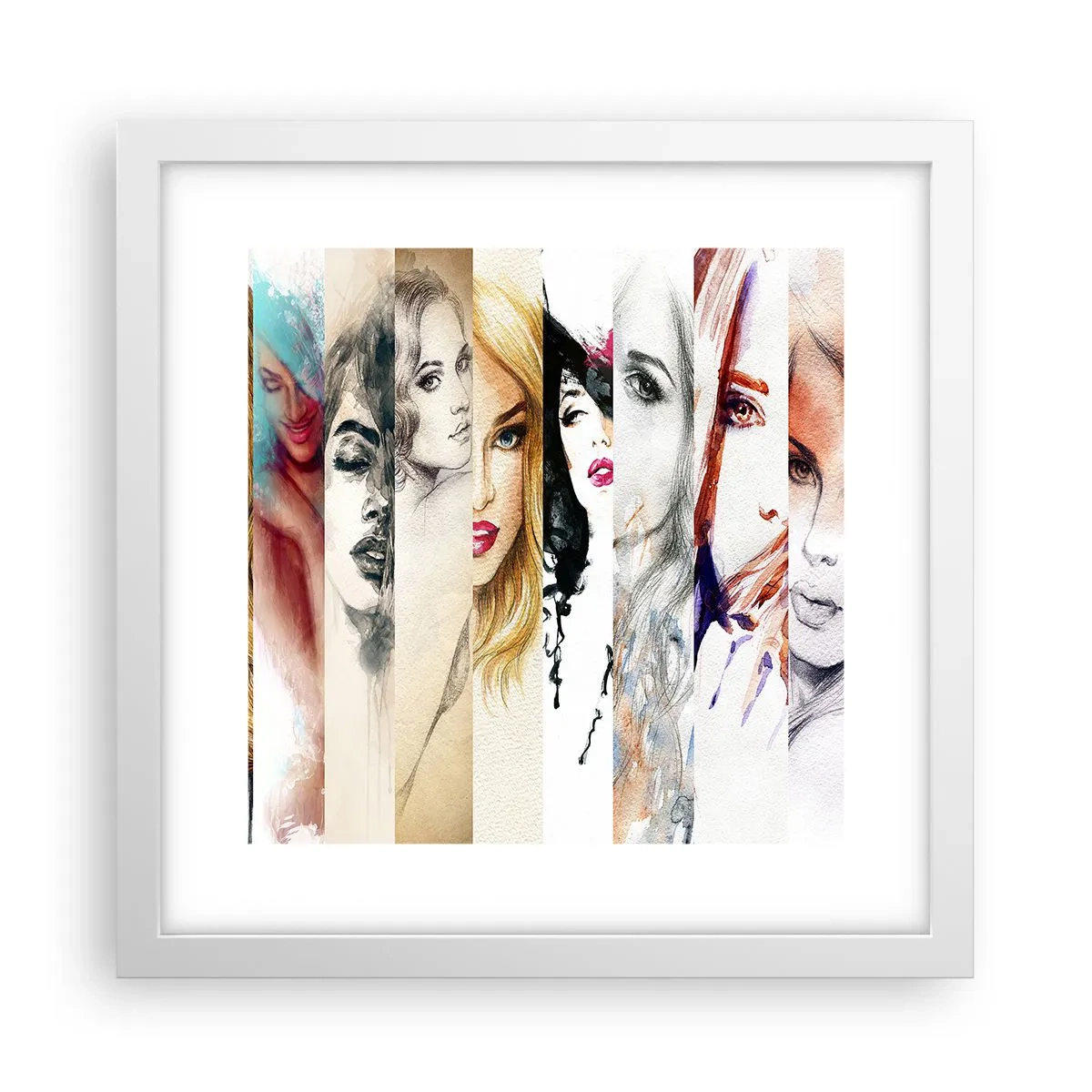 Poster in einem weißen Rahmen - Und es ist immer DU - 30x30 cm