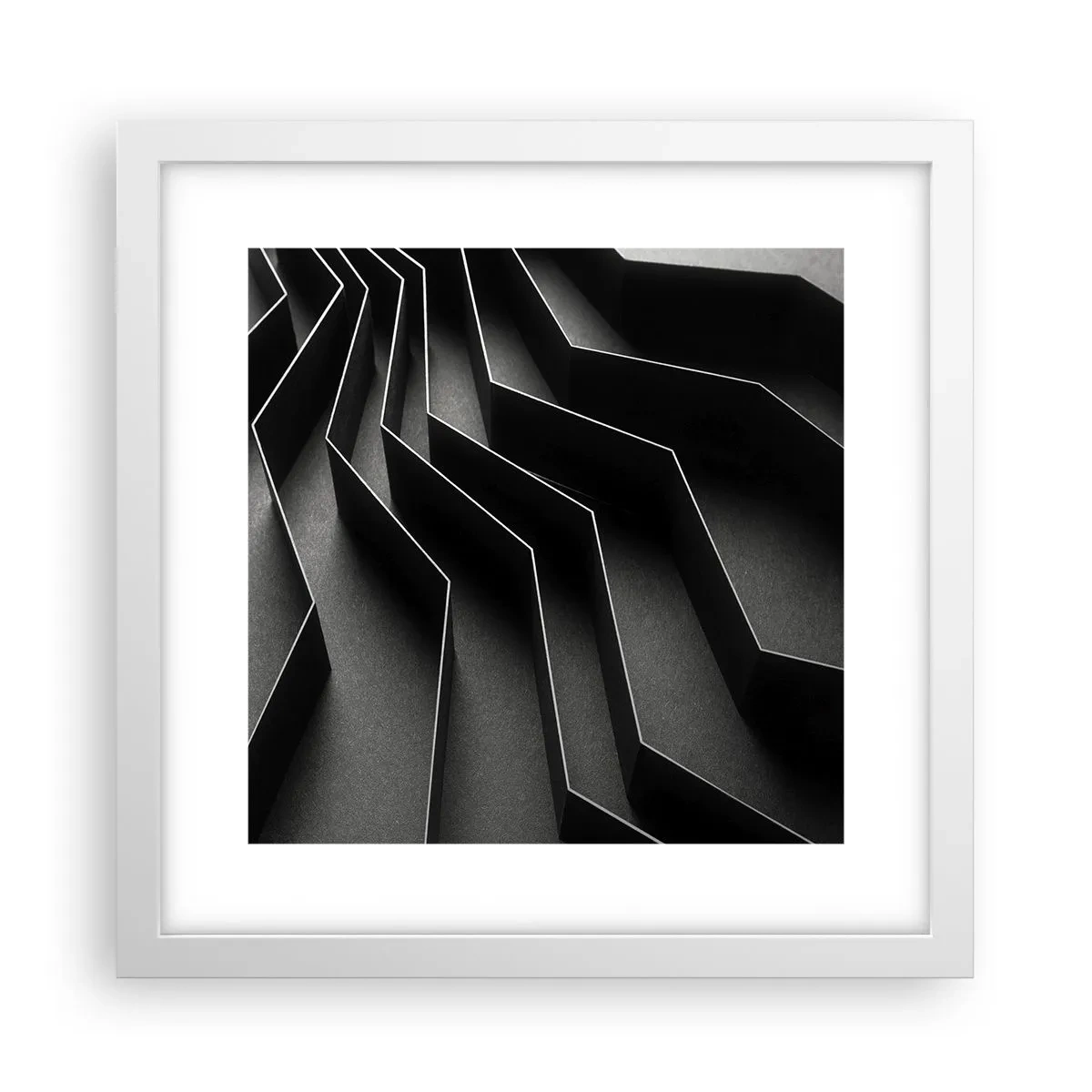 Poster in einem weißen Rahmen - Räumliche Ordnung - 30x30 cm