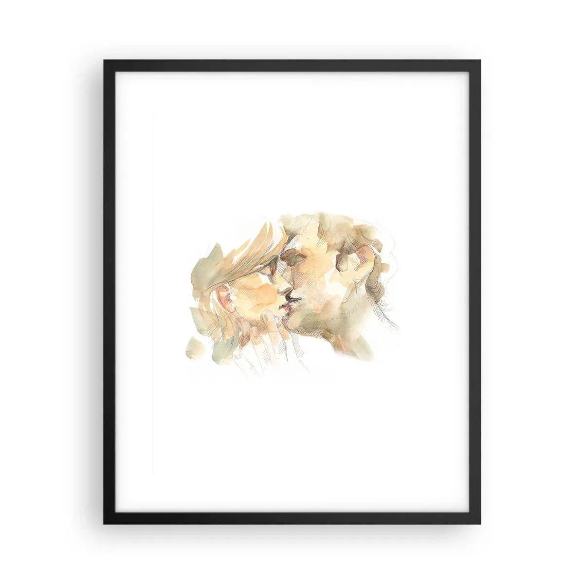 Poster in einem schwarzem Rahmen - Hälfte gefunden? - 40x50 cm