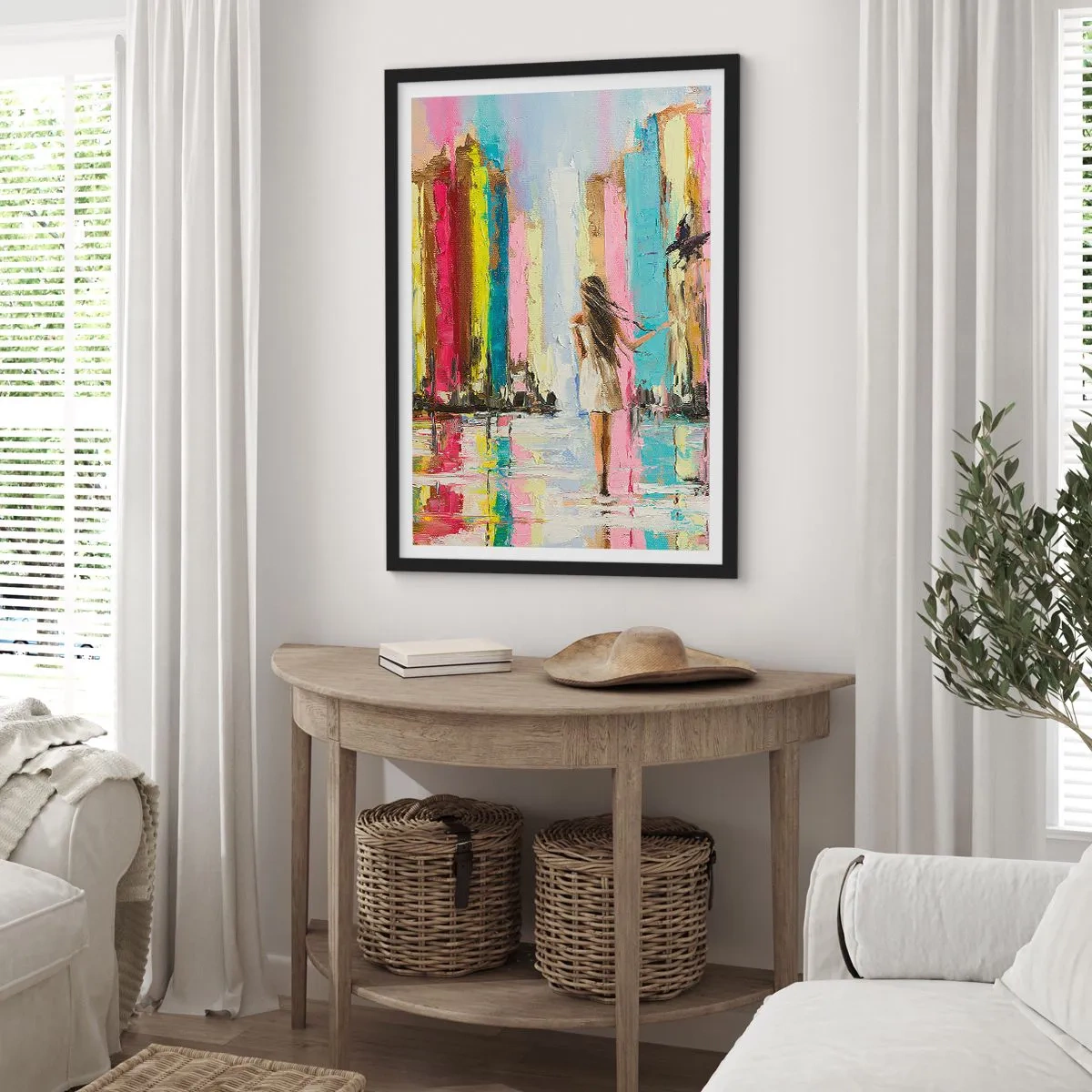 Poster in einem schwarzem Rahmen - Folge mir - 70x100 cm