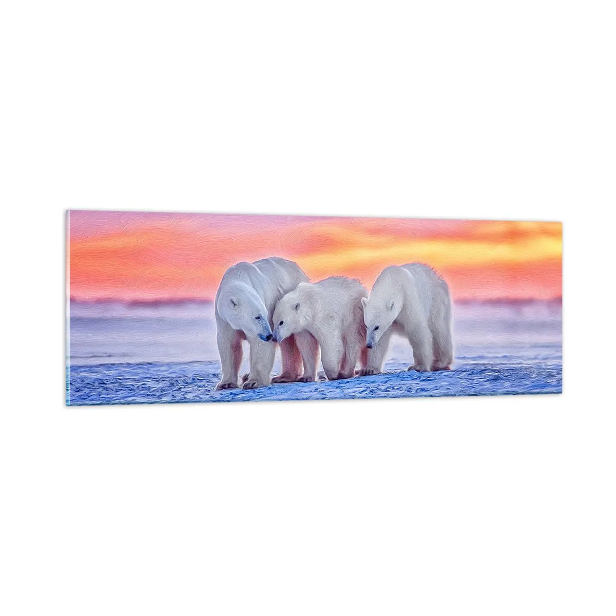 Glasbild - Bild auf glas - Familienwärme ist genug - 90x30 cm