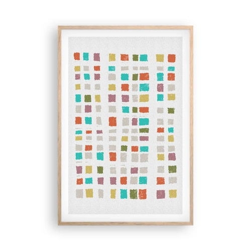 Poster in einem Rahmen aus heller Eiche - Unbekanntes Spiel - 61x91 cm