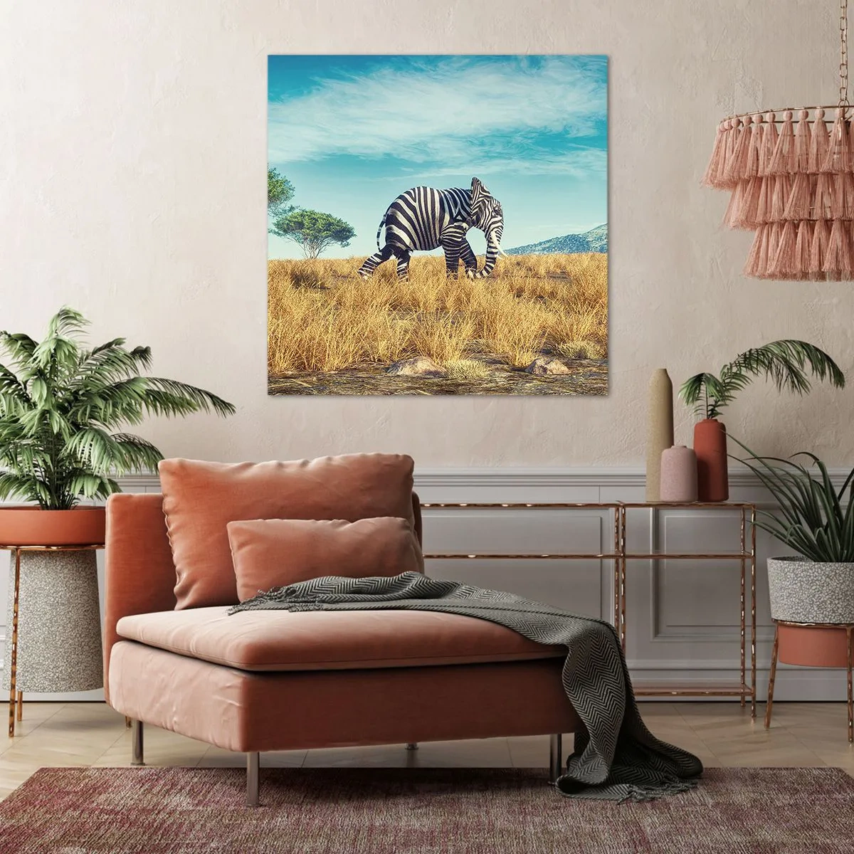 Bild auf Leinwand - Leinwandbild - Grau ist nicht mehr in Mode - 60x60 cm