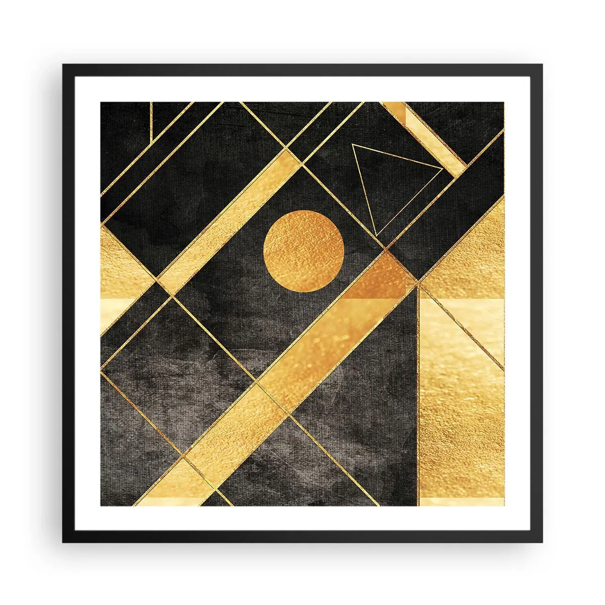 Poster in einem schwarzem Rahmen - Die Sonne der Wüste - 60x60 cm