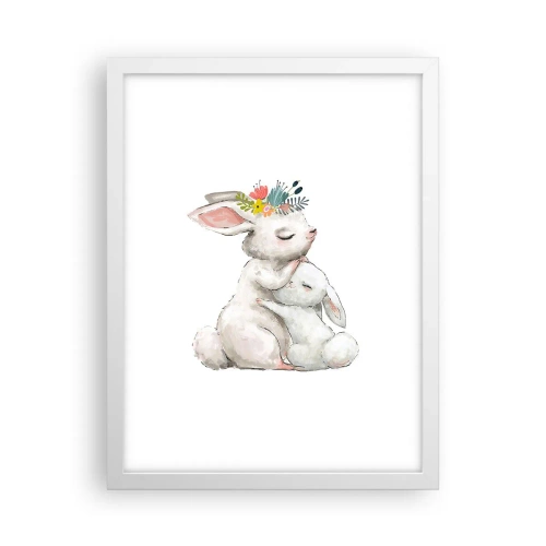 Poster in einem weißen Rahmen - Bei Mama ist's am schönsten - 30x40 cm