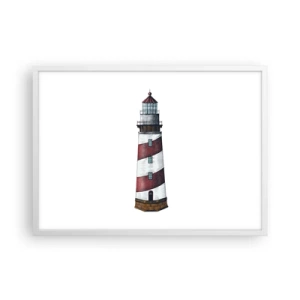 Poster in einem weißen Rahmen - Immer auf der Hut - 70x50 cm